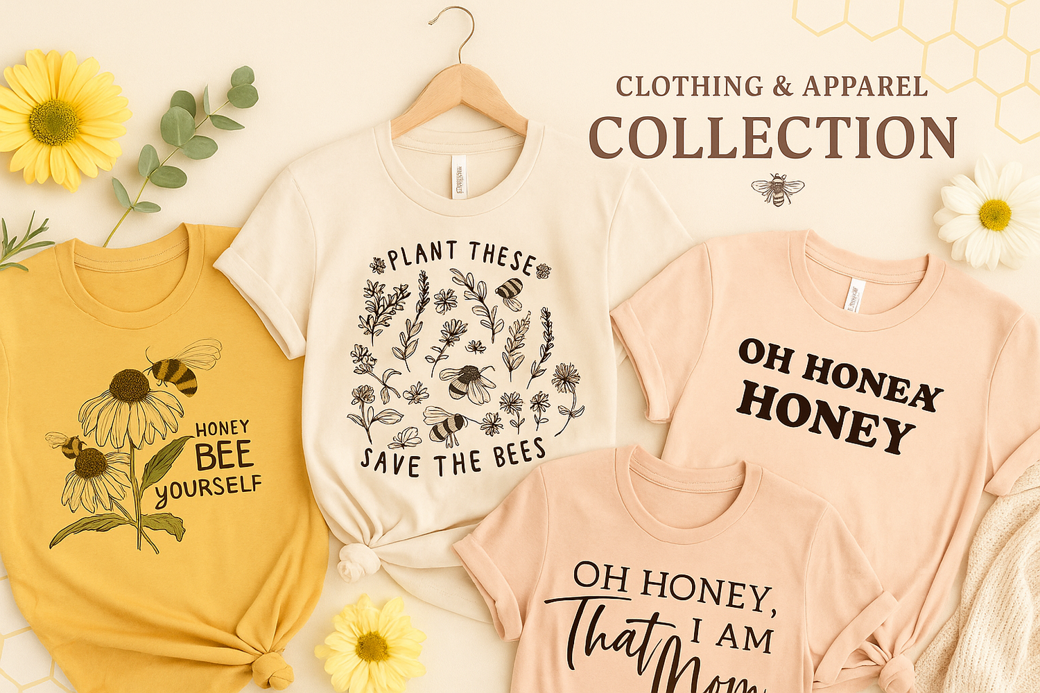 Clothing & Apparel - Bee-Inspired Tees & More