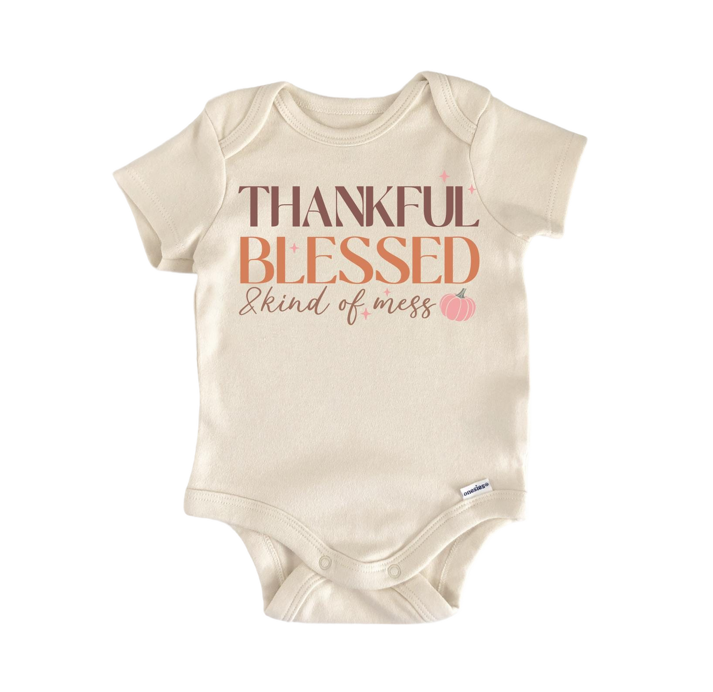 Thankful Mess - Baby Boy Girl Clothes Infant Bodysuit Funny Cute
