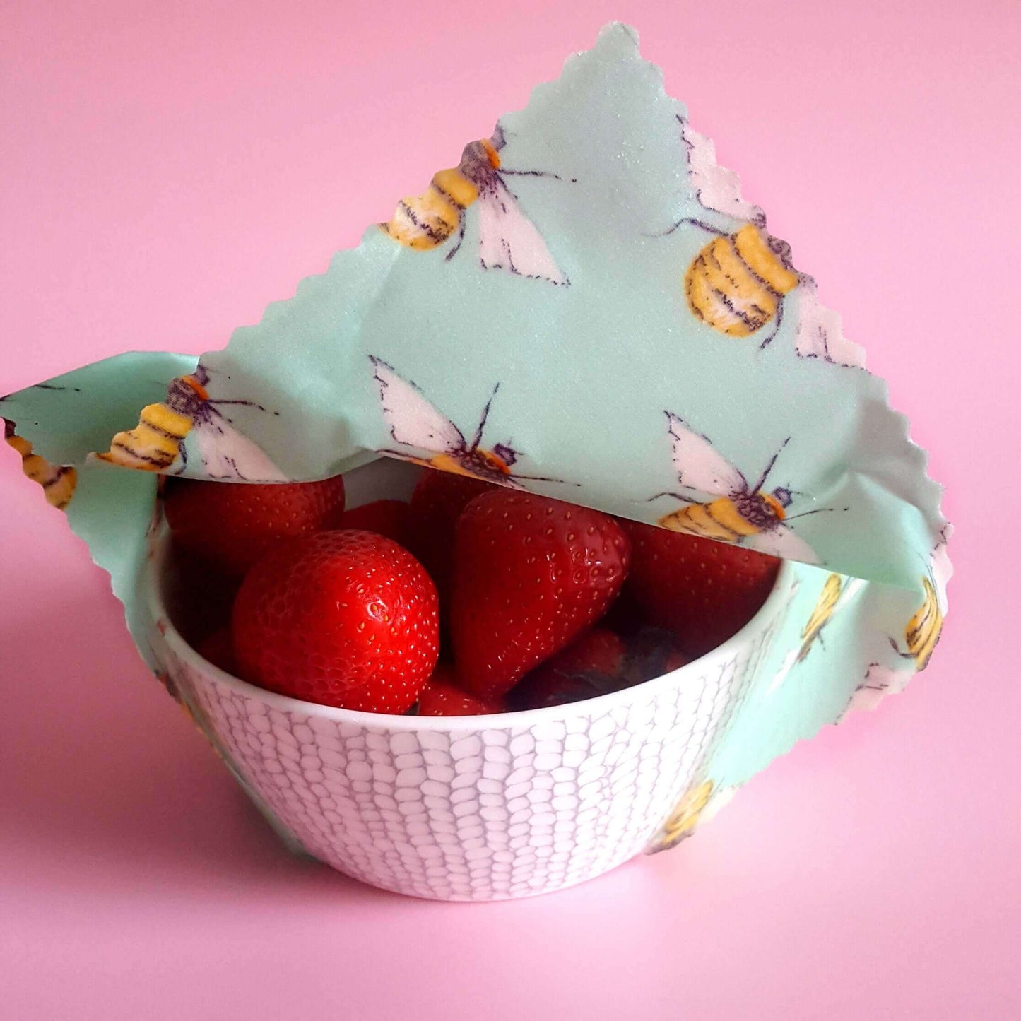 *Classic Set of 3 L, M, S Beeswax Food Wraps | Bee Happy