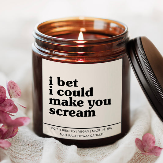 I Bet I Could Make You Scream Candle