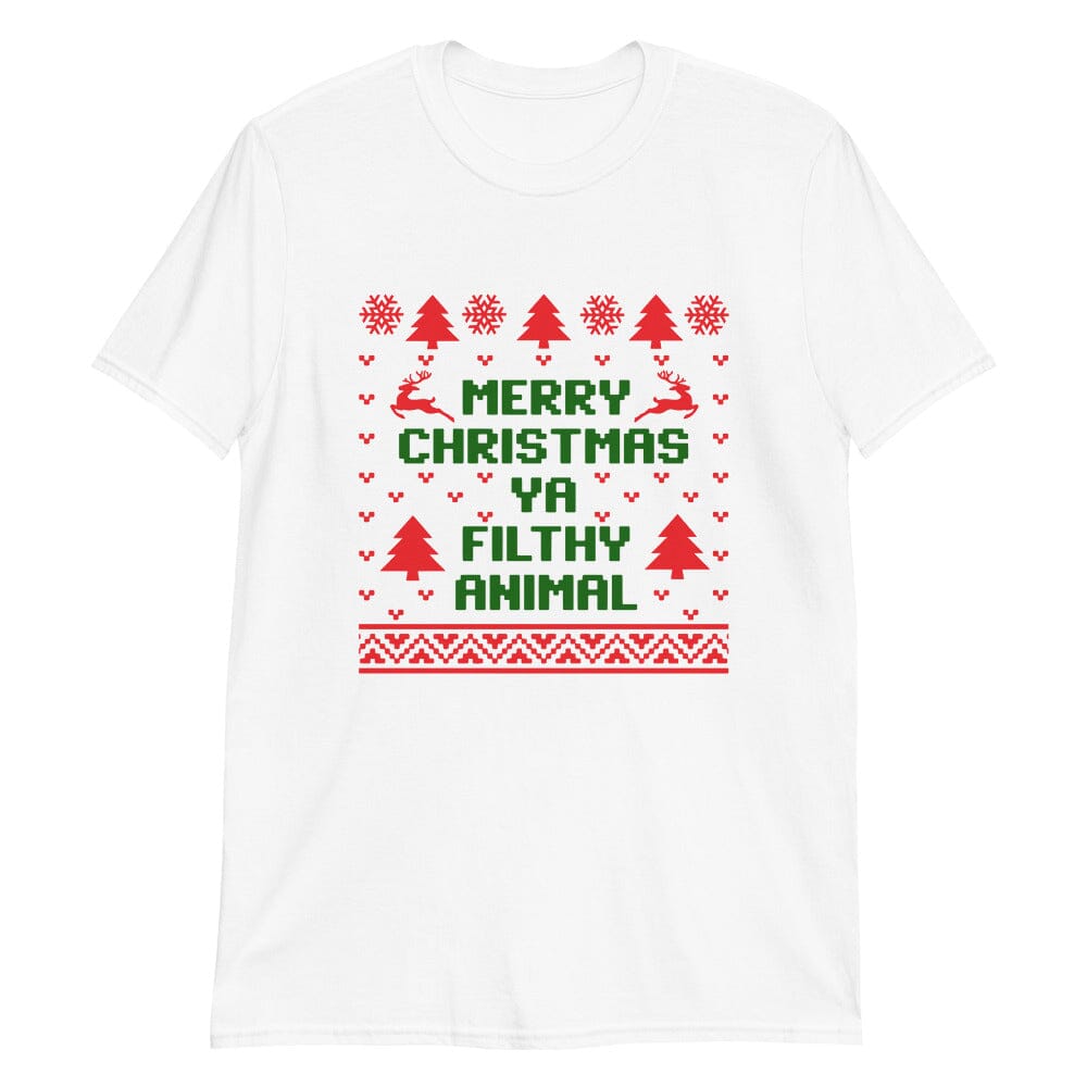 Merry Christmas Ya Filthy Animal Colored Tee